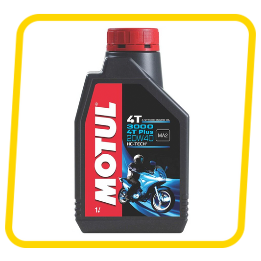 Motul 3000 4T Plus 20W40 Hc-Tech Engine Oil (900 ml) - Compatible with all 4 Stroke Bike Upto 150 cc