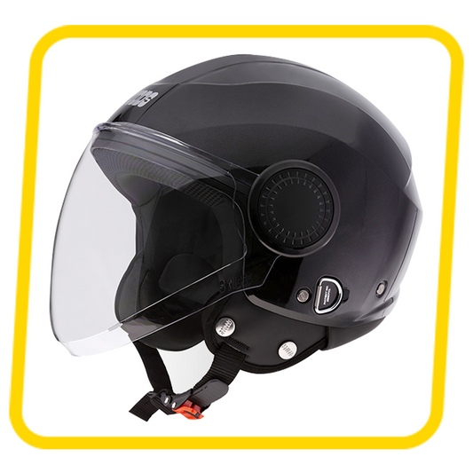 Studds Urban Black with Black Strip Open Face