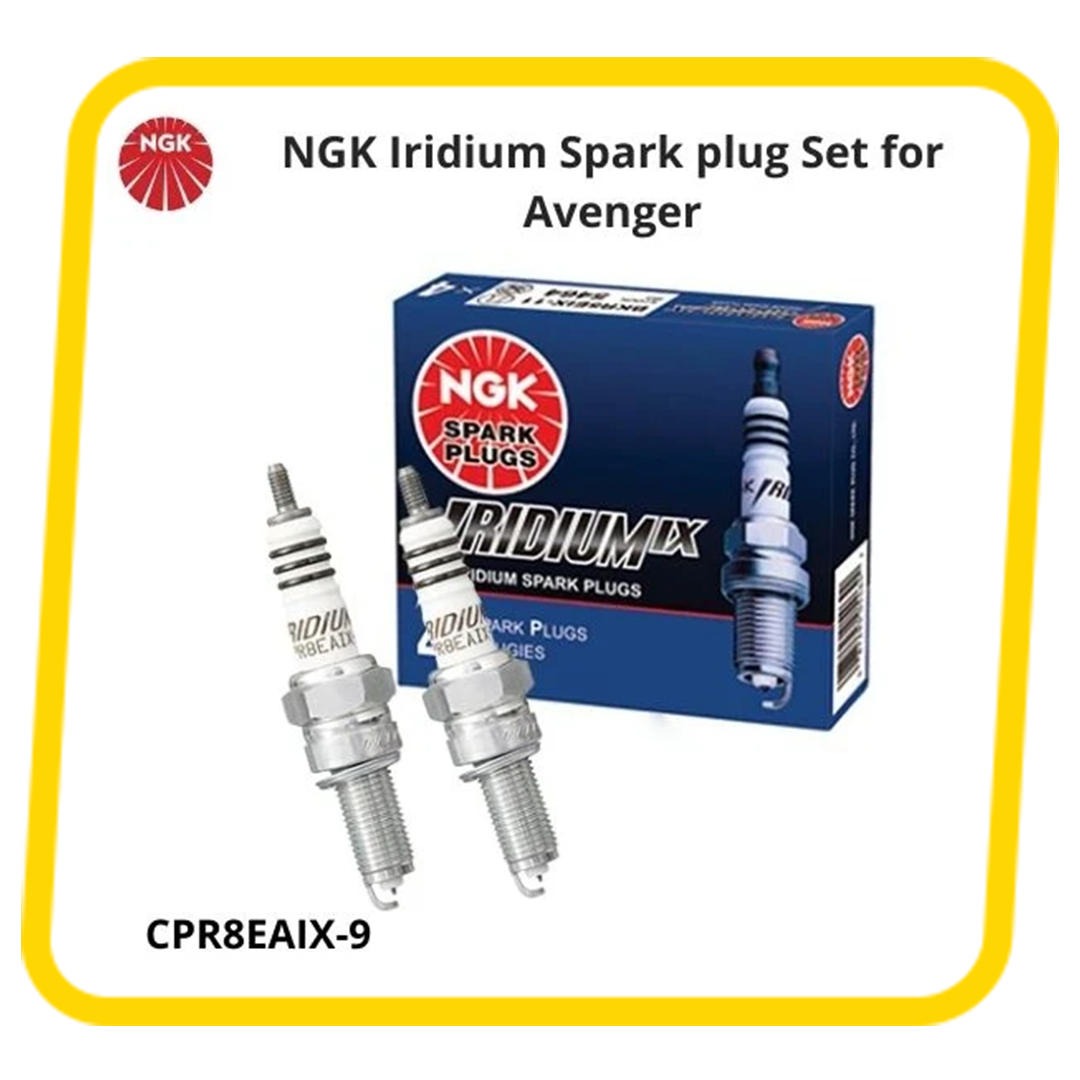 NGK Iridium Spark Plug Set for Bajaj Avenger 220 Street / Cruise (Set of 2)