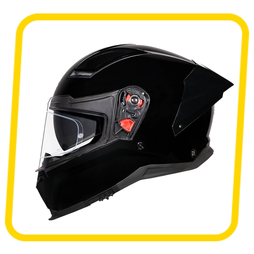 Studds Helios Black Glossy Full Face Helmet