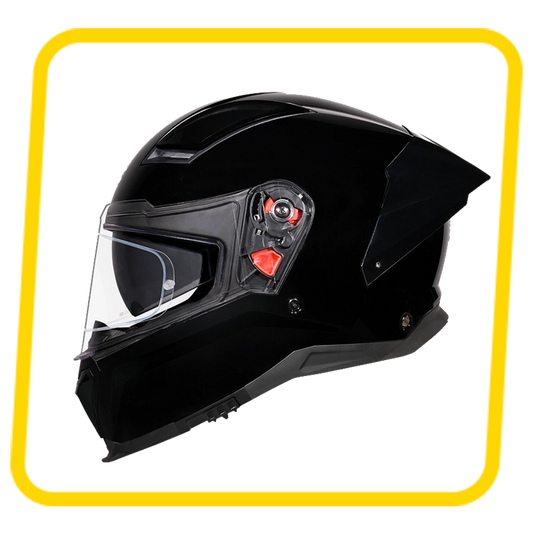 Studds Helios Black Glossy Full Face Helmet