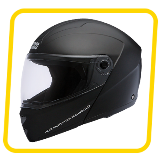 Studds Ninja Elite Black With Carbon Strip With Clear Visor Full Face Helmet