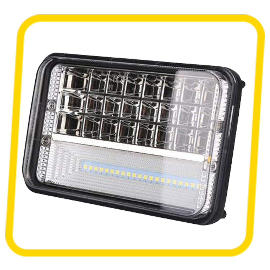 Gears First 50 LEDs Bright White Headlight with High & Low Beam | Compatible with Hero Splendor, Splendor Plus, Splendor Pro