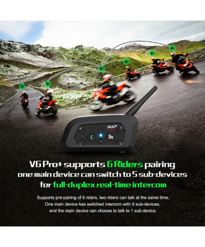 Ejeas V6 Pro+ Bluetooth Intercom (1 Yr Warranty)