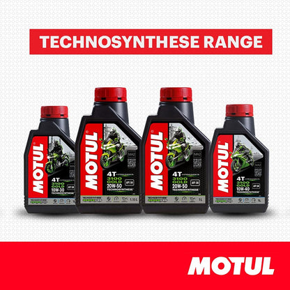 Motul 3100 4T Gold 20W50 API SN Technosynthese High Performance Semi Synthetic Engine Oil for Bikes (1.2 L)