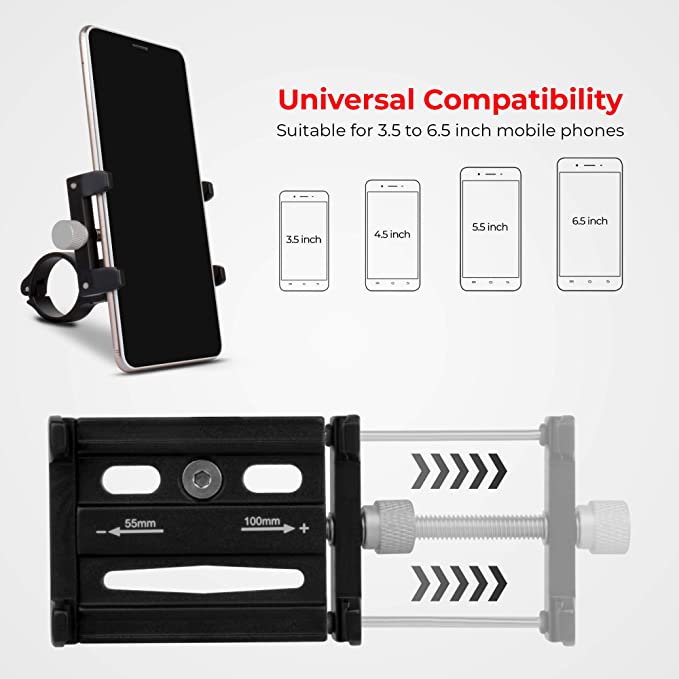 Autofy Universal Claw Grip Aluminum Bike Mobile Holder Phone Mount