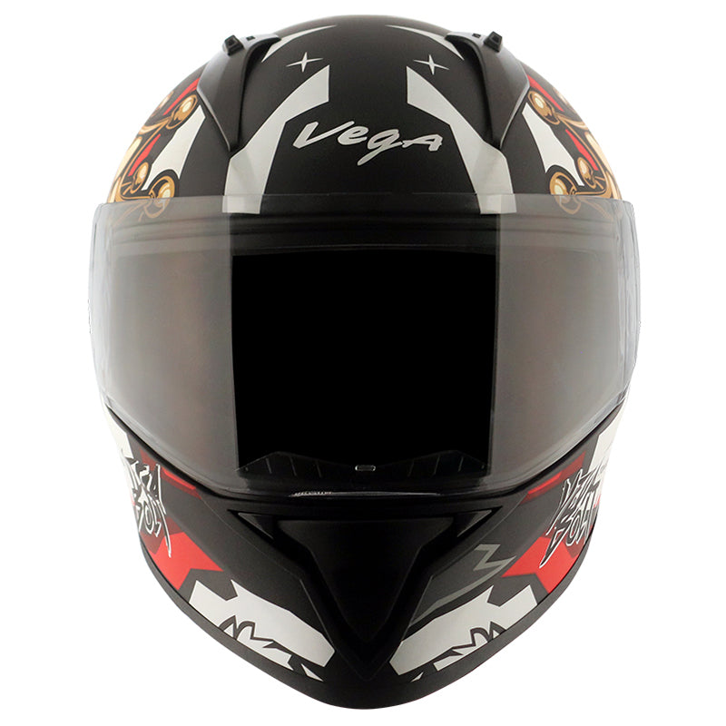 VEGA Bolt Crown Men Dull Black Red Helmet