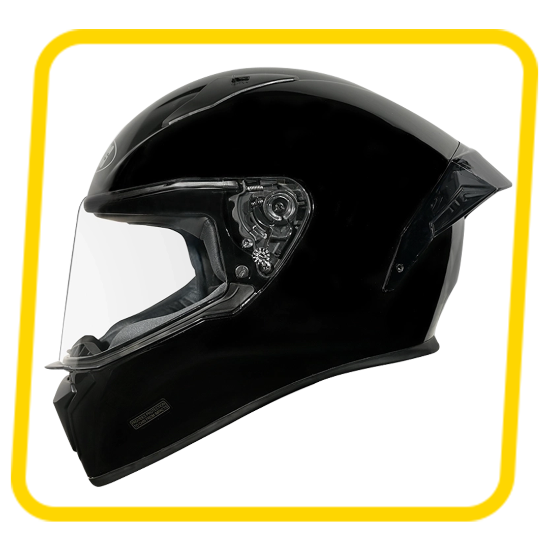 Studds Thunder Black With Spoiler – Full Face Helmets
