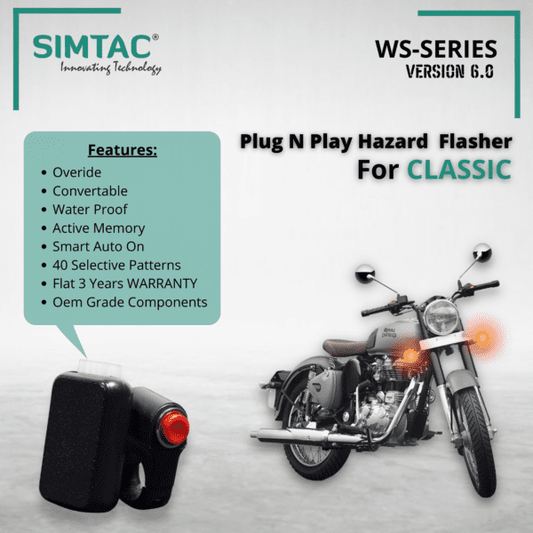 RE | Classic | STANDARD| ELECTRA | Compatible | Simtac | With Switch [V6.0] | PNP Hazard Flasher / Adapter / Module | RES-WS6