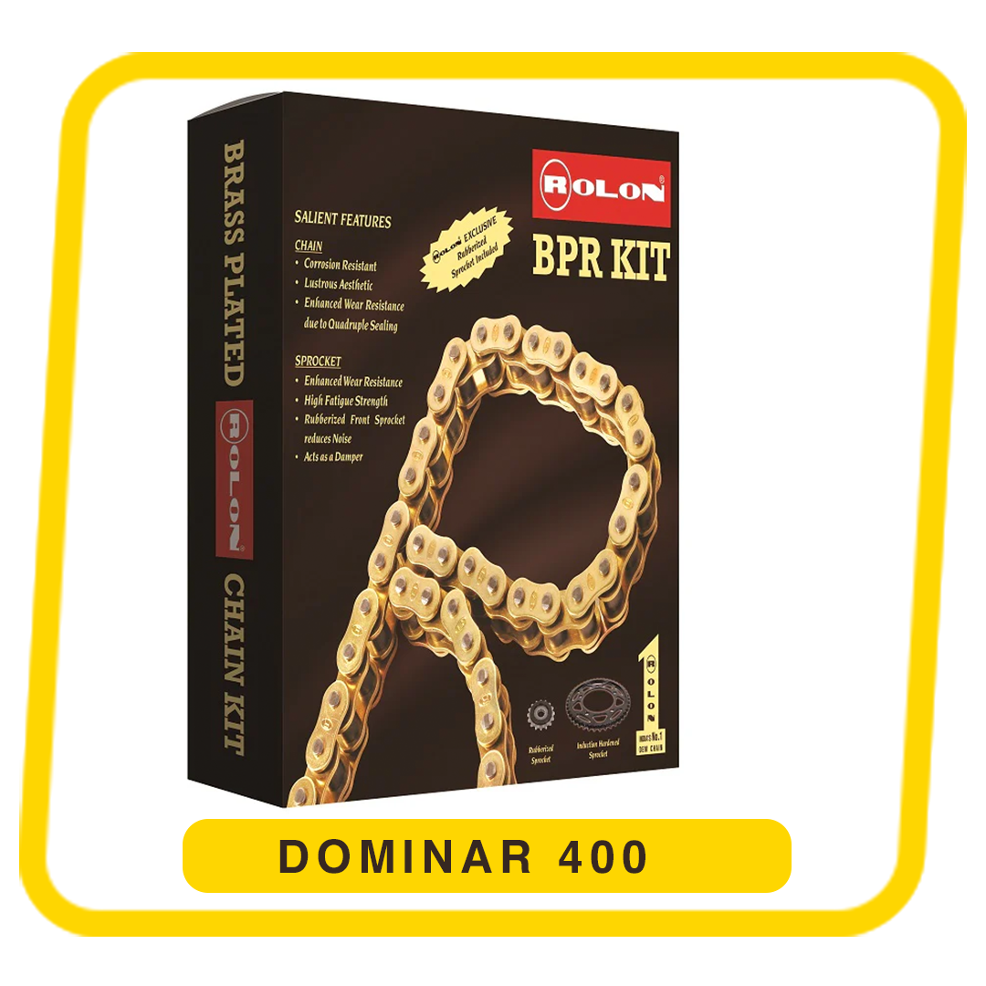 Rolon Brass Chain and Sprocket kit for DOMINAR - KIT HXRC 269