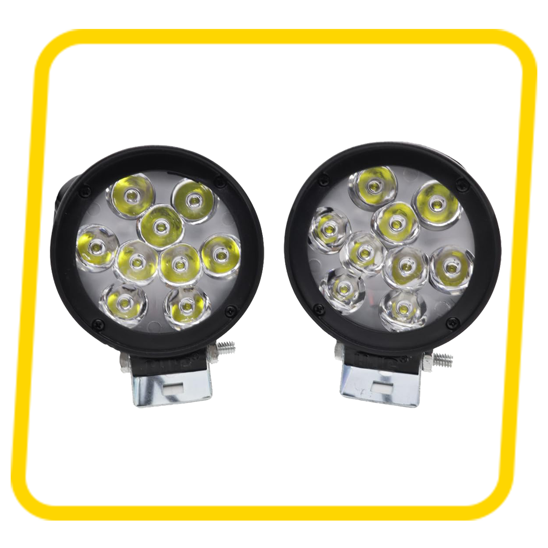 9 LED Fog Lamp | Super Bright White Auxiliary Light for Bikes